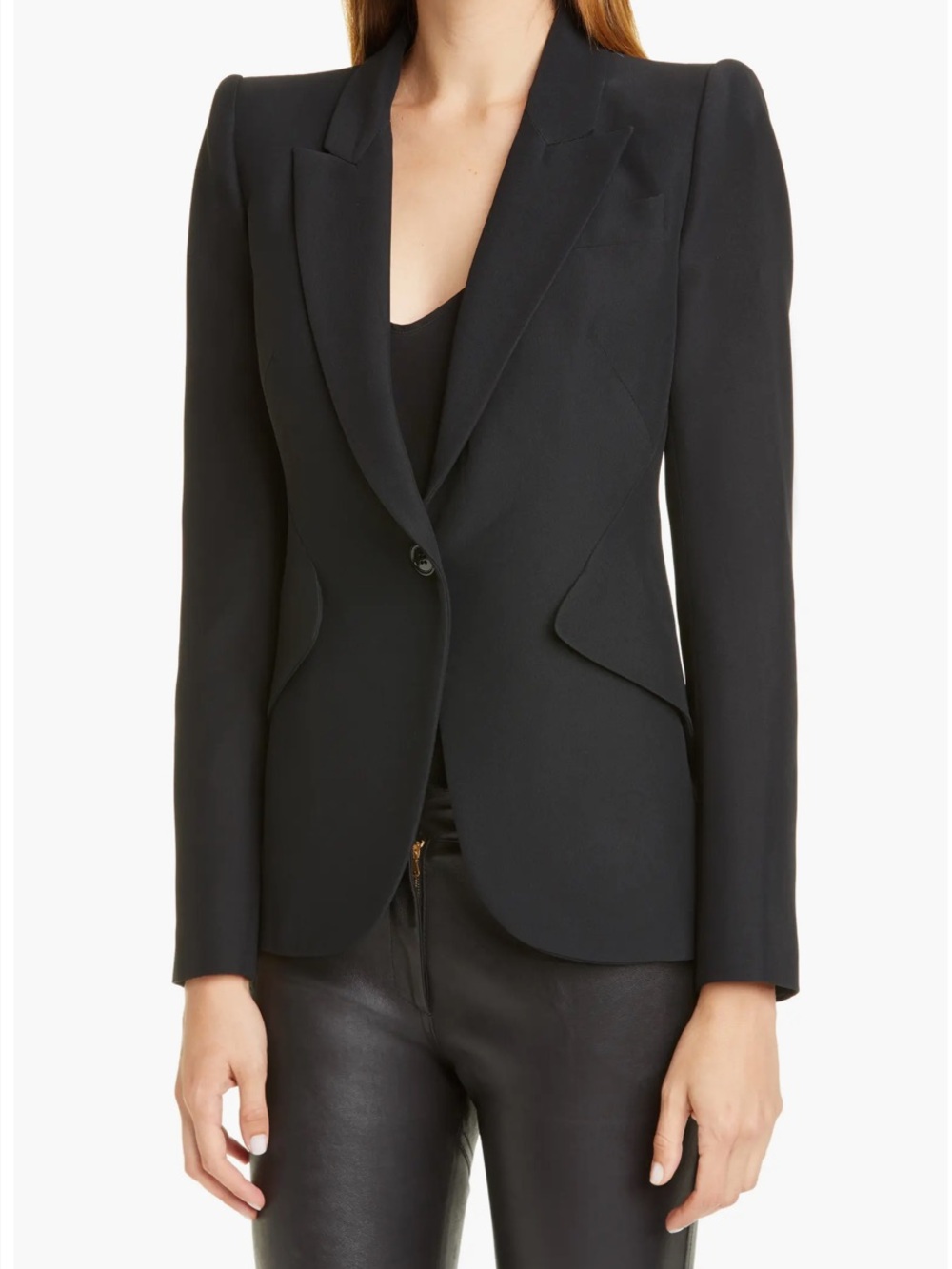 Alexander McQueen Leaf Crepe Jacket
